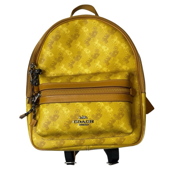 Coach Handbags - Coach vale Charlie backpack horse carriage Yellow limited edition